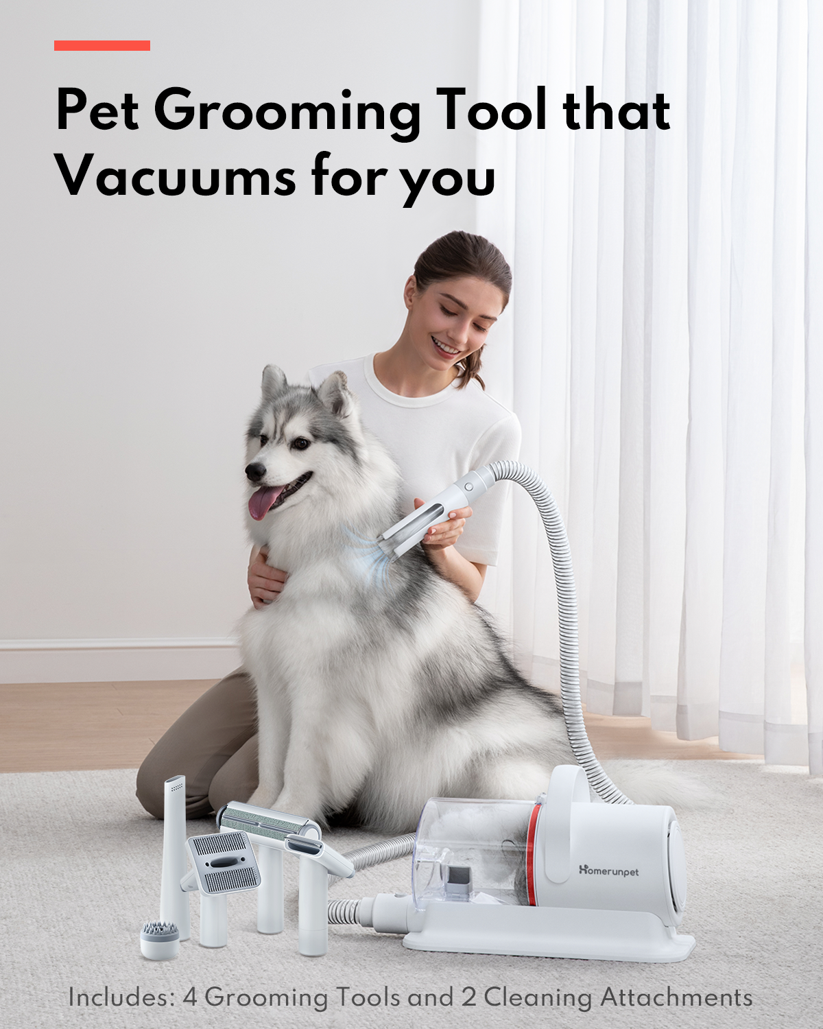 Homerunpet Pet Grooming Kit & Dog Hair Vacuum